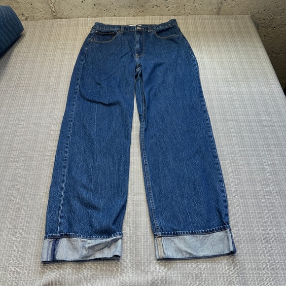 Abercrombie & Fitch Denim - Abercrombie Fitch The Loose High Rise Jeans Womens 31 / 12R Cuffed Wide Leg